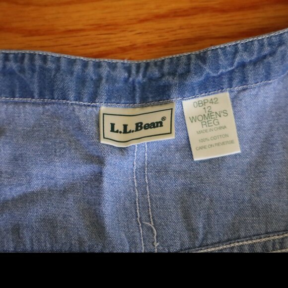 Vintage L.L. Bean Overall Dress Size 12 - Picture 4 of 5